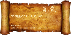 Medgyesi Ulrika névjegykártya
